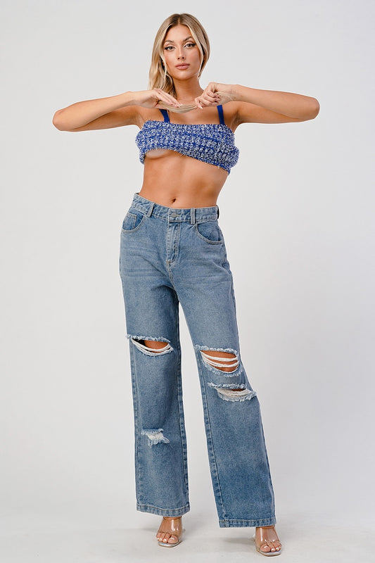 Gabby High Rise Distressed Jeans