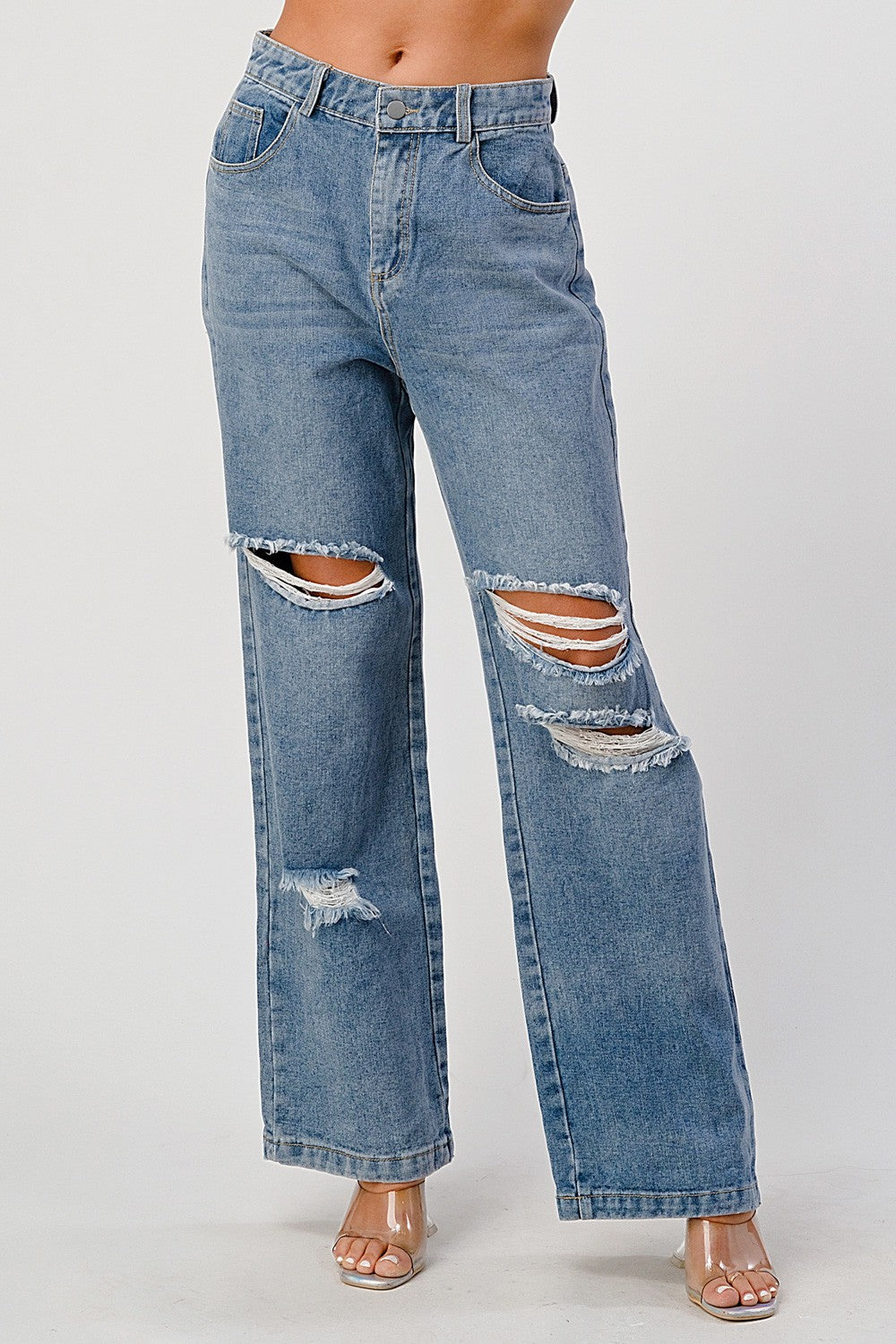 Concealment slack Decoration Gabby High Rise Distressed Jeans – D'La Mod Boutique